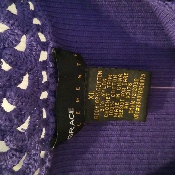 Grace Elements Ladies Sleeveless Sweater with Crochet Trim - Picture 4 of 6